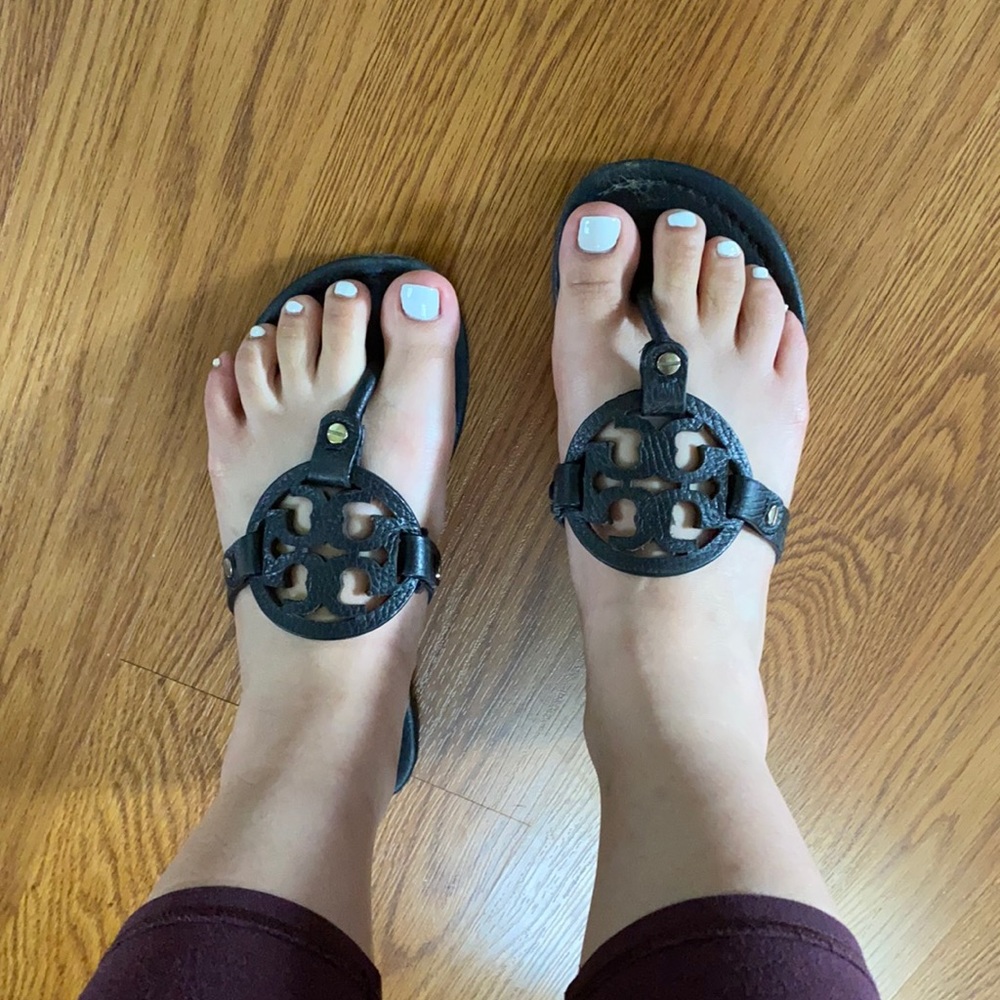 Black Tory Burch Miller Sandals
